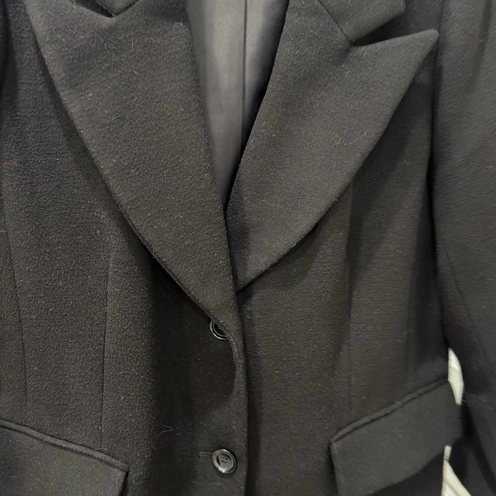 Banana Republic Black Wool Style Coat Blazer Coat PL MACHINE WASHABLE!! - Picture 3 of 8